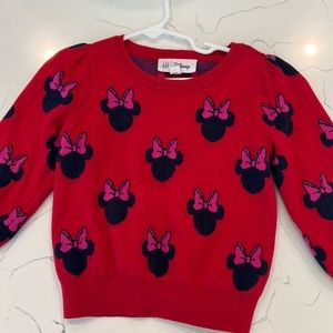 Gap Disney Minnie crew neck sweater, size 3T